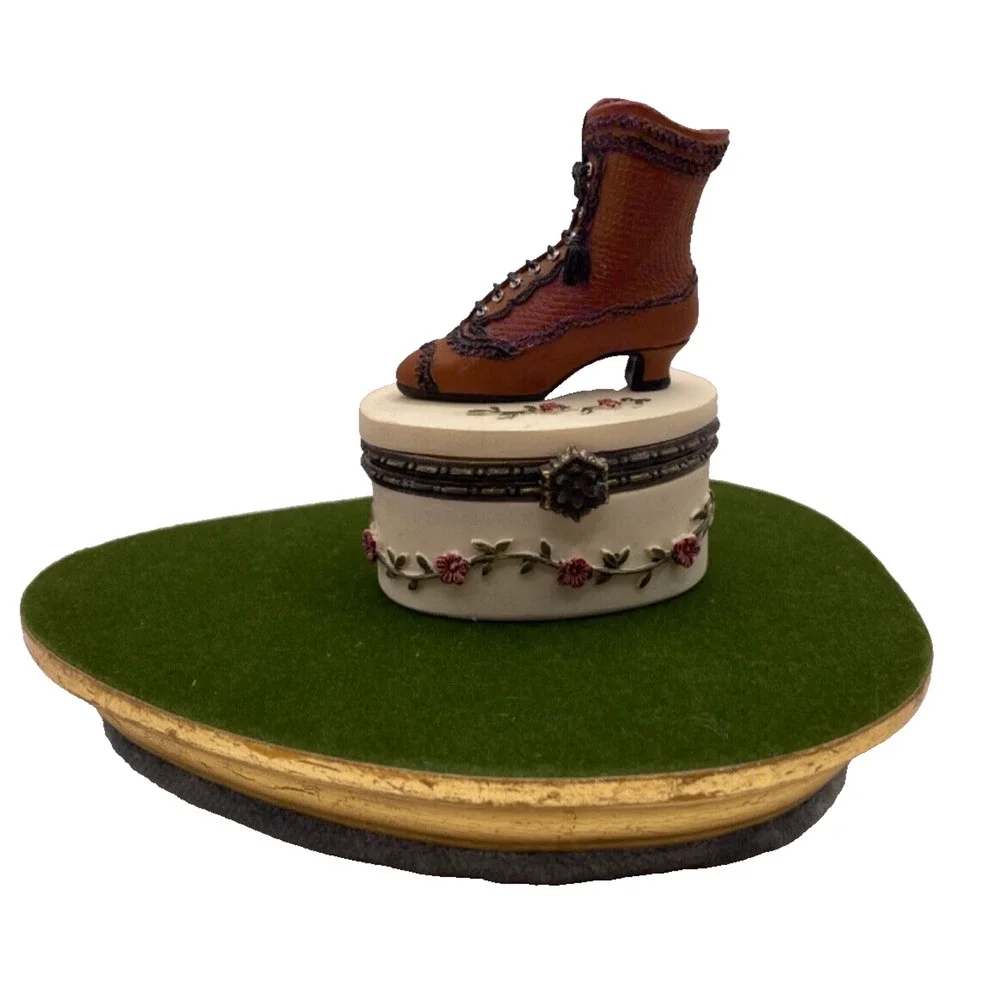 Victorian Boot Trinket Box, Hinged